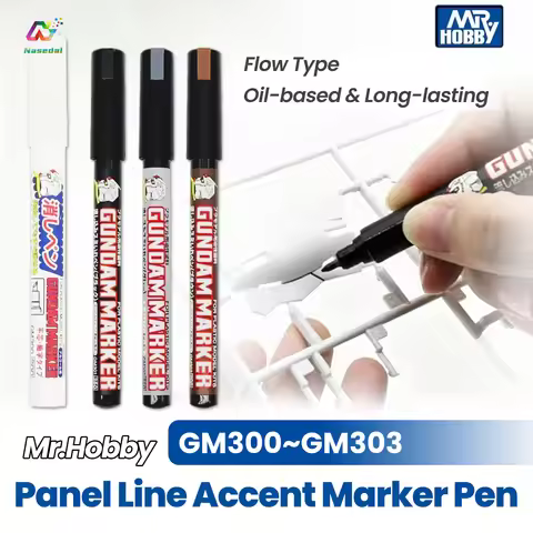 Mr.Hobby GM300~GM303 Panel Line Accent Marker Pen Flow Type Oil-Based for Gundam Military Plastic Mo