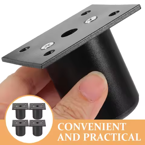 4pcs Adjustable Furniture Feet Aluminum Alloy 5cm Black Durable Stable Load Bearing Capacity Sofa Le