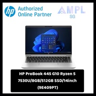 HP ProBook 445 G10 35.6 cm (14") Notebook | AMD Ryzen 5 7530U Hexa-core (6 Core) | 8 GB RAM | 512 GB SSD |Windows 11 Pro