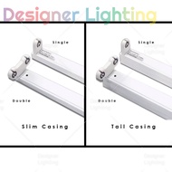 T8 4FT / 2FT LED Casing Tube Fitting Single / Double Fitting Kalimantang Lampu Terang (T8 Cube Casin