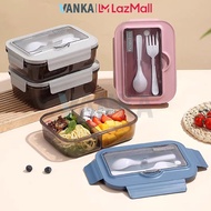 Ultra-Light Lunch Box Sealed Bento Lunch Box With Spoon Fork Adult Kids Baunan Lunch Box