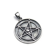 Pentagram Devil Star Pentagram Star Star Devil Satan Pendant Pendant Top Silver 925