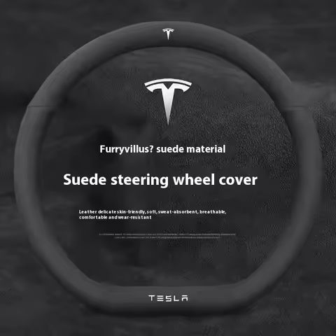 Car Suede Ventilate Anti-Slip Protector Steering Wheel Cover For Tesla Roadster Model 3 Model Y Mode