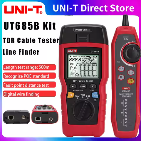 UNI-T UT685B Kit TDR Cable Tester POE Coaxial Network Line Finder Twisted Pair Locator Length Sequen