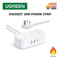 UGREEN EXTENSION POWER STRIP WITH 30W PD CHARGER USB-C PORT 18W 2 USB A 2 AC OUTLETS (3250W 13A) UG-