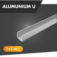 TERLARIS LIS U / ALUMUNIUM U / 1 X 1 CM / TALI AIR / LIST ALUMUNIUM | COD