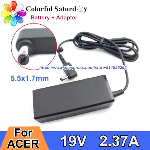 For ACER Aspire MS2394 N15W4 N15Q10 R14 N15P6 N17Q3 N17C4 Laptop Charger Adapter 19V 2.37A A13-045N2