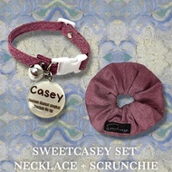 Couple Cat Necklace Custom Name/ Sweetcasey Cat Necklace Couple/ Cat Name Necklace