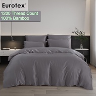 Eurotex Lifestyle, 1200 Thread Count, 100%  Bamboo Fitted Sheet Set / Coverlet, Santharia