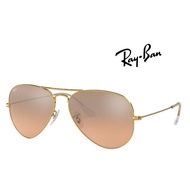 R RAY BAN RAY-BAN Classic Pilot Style Sunglasses RB3025 001/3E Gold Frame Mercury Coating Gradient T