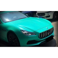 car sticker vinyl wrap matte metallic turquoise green one car