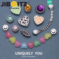JIBBITZ cross charms ตัวติดรองเท้า Texture Chain โลหะเท่ ตัวติดรองเท้า cross