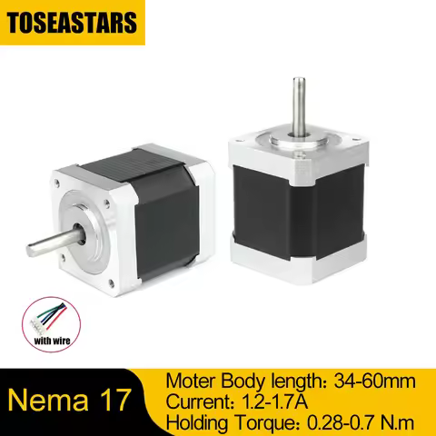 Nema 17 Stepper Motor 4 lead 34-60mm 0.28-0.7Nm 2A 1m Cable Nema17 Step Motor for DIY 3D Printer CNC