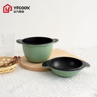 Small Round Mini Cooking Pot Enamel Pot Household Casserole/Stew YFcook Stew Pot Multi-Function Pot 