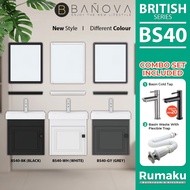 BANOVA LUXE Bathroom Aluminium Bathroom Cabinet Basin Set Ceramic Sink With Mirror And Shelf Set Bas