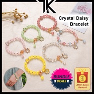 [LOCAL] Crystal Bracelet Beads Bracelet Flower Daisy Bracelet Gelang Manik Kristal Gelang Tangan Per