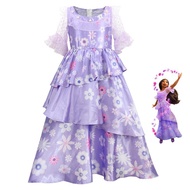 Encanto Purple Dress Costume Cosplay Party Role Play Amine Halloween