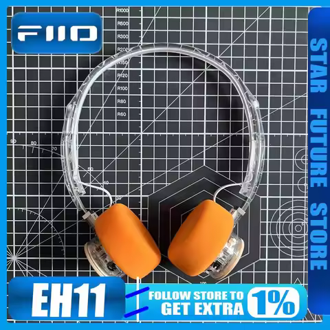 FiiO EH11 Bluetooth headset wooden bowl retro head-mountedLDAC Bluetooth 6.0 large-ear gaming Headph