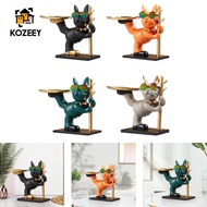 KOZEEY Bulldog Statue Key Hook Table Decoration for Table Living Room Bookshelf