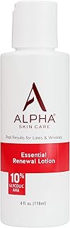 Alpha Skin Care Essential Renewal Lotion, 10% Glycolic AHA, Anti-Aging Formula, Reduces Lines & Wrin
