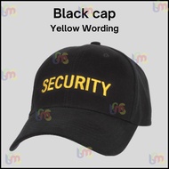 Topi security -T. Poly Cap (yellow wording cap) Security cap