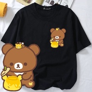S-5XL Korea RILAKKUMA T SHIRT sanrio baju t shirt perempuan woman bear women shirt 100% cotton
