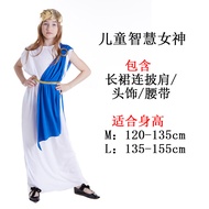 ชุดทหารโรมันเด็กเจ้าชายฮีโร่เทพธิดาความรู้ Zues สำหรับการแสดงวันฮาโลวีน ชุดเดรสคู่พ่อแม่ ชุดนักแสดง 