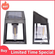 2pcs Outdoor LED Solar Wall Lamp With Solar Panel IP65 Waterproof Auto On/off Modern Minimalist Wall Light Fixtures