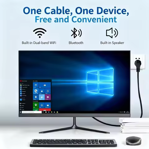 22 inch Office Win10 system All in one PC core I5 CPU 16G ram 1tb SSD DDR3 DDR4 RAM touchscreen all 