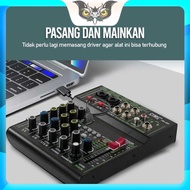 Audio Mixer Bluetooth Plug & Play Karaoke 4 Channel 99 DSP Effects
