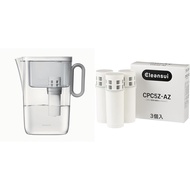[From Japan] [Set Purchase] Clesui Water Purifier Pot Type Maximum Capacity Model Includes 4 Cartrid