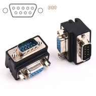 Angle 90 Degree DB 9 pin  9pin DB9 RS232 Male To Female Extension Cable Adapter convertor