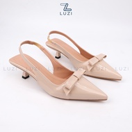 [HÀNG FULLBOX] Giày cao gót nữ quai hậu hở gót cao 5p Guốc sục mũi nhọn gắn nơ nhiều màu M189