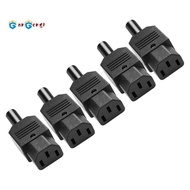 gangong5PCS IEC C13 Power Plug Connector C13 Female Plug Power Adapter Connector 3 Pin Power Socket 