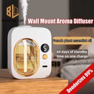 Aromatherapy Machine Automatic Fragrance Air Humidification Wall Mount Aroma Diffuser Long Lasting Air Freshener Room Fragrance Automatic Mist Scent Spray for Toilet Essential Oil