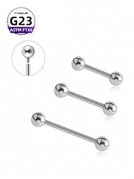 1pc G23 F136 Implant Grade Titanium Alloy Internal Thread Tongue Stud Milk Stud Stud Stud Piercing J