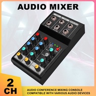 2 Channel Audio Mixer DSP Digital Chip Bluetooth 6.35mm Interface Mixing Console with High/Low