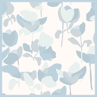 ผ้าคลุม Flower talks Signatue (Premium matte silk nano) เนื้อนุ่ม เบา สบายลวดลาย ดอกไม้แนว modern Si