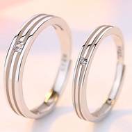 Cincin Lelaki Perempuan Pasang Cincin Janji S925 Perak Design Baru Couple Ring Silver Adjustable Siz
