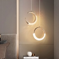 Light Luxury Bedside Hanging Bedroom Light Long Line Modern Minimalist Hanging Line Lamp Net Red Moon Wall Light Bulb 00