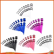[PrettyiaSG] 18Pcs Acrylic  Tapers  and Tunnels, Ear Gauges Expander Set Body Jewellery 14G-00G