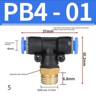 PB 4-01 Pneumatic Fitting 4mm To External Thread 1/8" inch