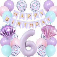 【Direct from Japan】Lausatek Balloon Birthday 6 Years Old Balloon Set HAPPY BIRTHDAY Birthday Garland