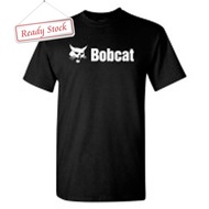 Bobcat T-shirt Casual T-shirt Made of 100% Cotton Black | Size SML XL XXL 3XL 4XL |