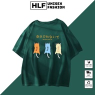 Áo thun tay lỡ form to rộng 3 CON MÈO NEVER GIVE UP kute phô mai áo phông phom rộng HLFashion