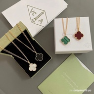 Van Cleef  Van Cleef & Arpels[Vc@Large four-leaf clover necklace]White/Red/Black