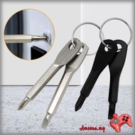 AMOONA Keychain Screwdriver Tool Gifts for Men Mini Screwdriver Flathead and Cross Bit Small Pocket 