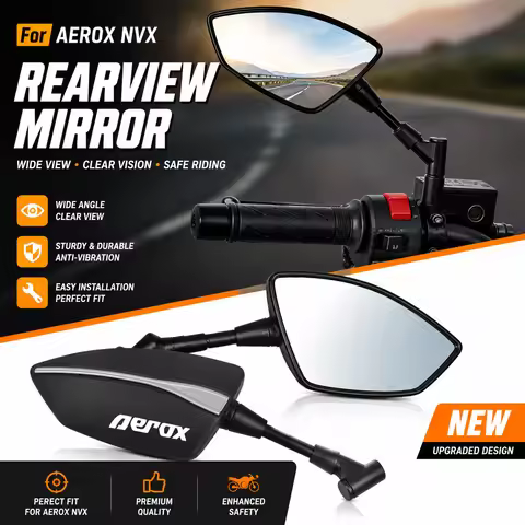 Motorcycle Adjustabale Rear View Side Mirror Rearview Mirrors Accessories For NVX155 AEROX155 NVX AE