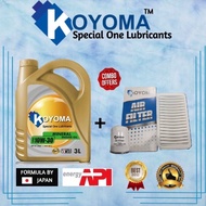 PERODUA MYVI / PERODUA VIVA 1.0 AIR FILTER + OIL FILTER + KOYOMA 10W30 (3 LITER) MINERAL ENGINE OIL