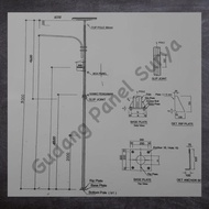 PREORDER TIANG LAMPU PJU TENAGA SURYA 9METER 9M OKTAGONAL SINGLE ARM